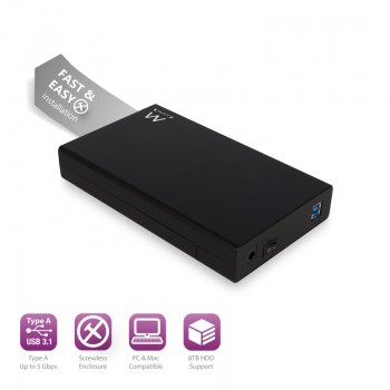 EW7056 Box per Hard Disk SATA da 3.5 pollici USB 3.1,senza viti