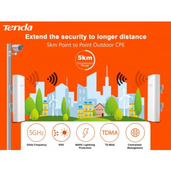 Tenda MOD.NT-O4 access point wireless lungo raggio 5km 