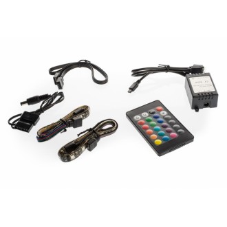 ITRGBCLKIT RGB COLOR LED KIT - 2 Strisce LED Multicolor 30 cm (18 led) con Telecomando, Controller e Prolunga